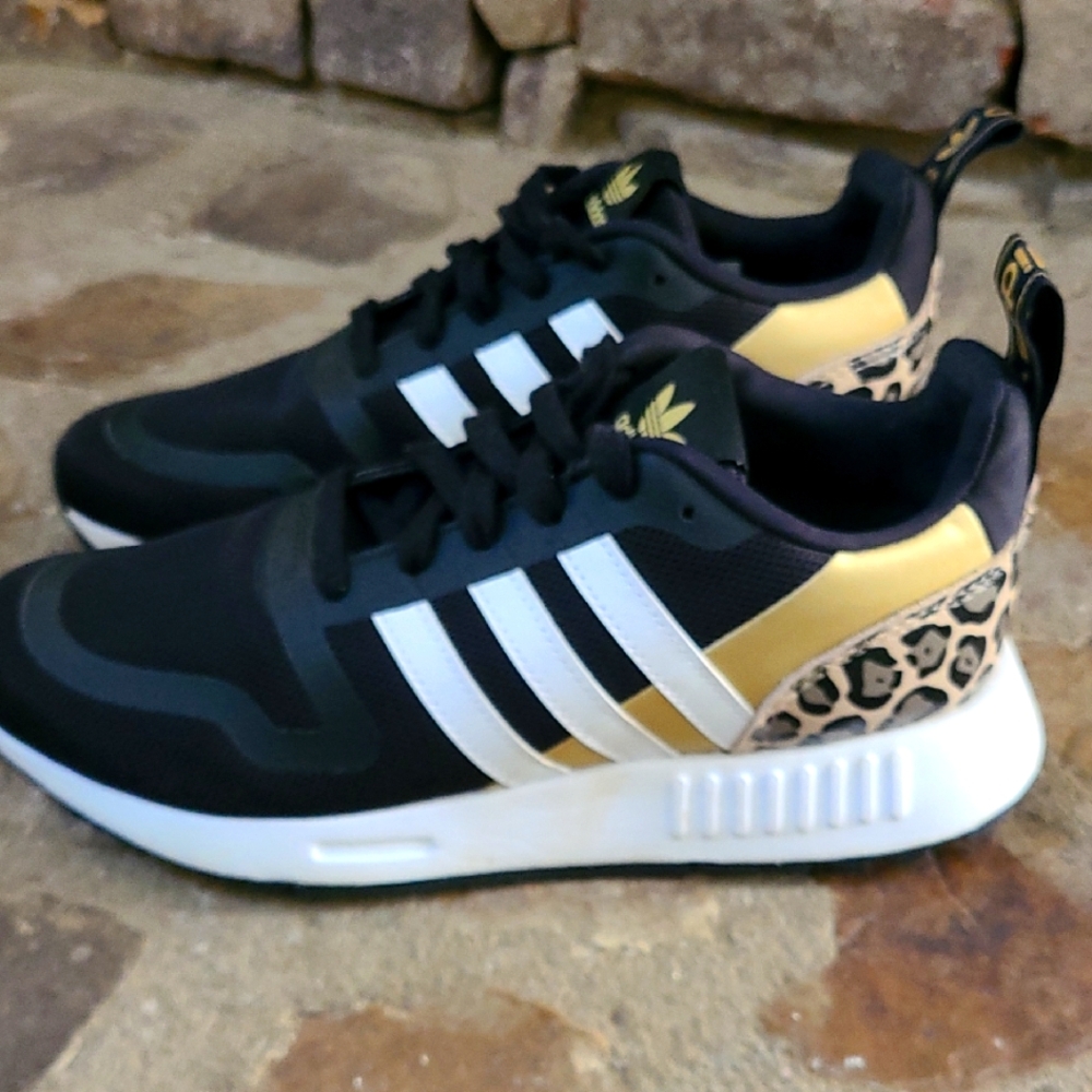 Adidas Black Gold Shoes 6.5